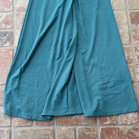 Soft Surroundings Lagia Maxi Dress Atlantic Deep Green Long Sleeve V-neck NWT - Picture 5 of 9